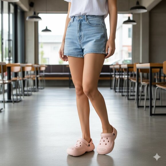 Lightweight EVA Clogs with Smile Design – Breathable Sli！！PINK - Picture 4 of 4